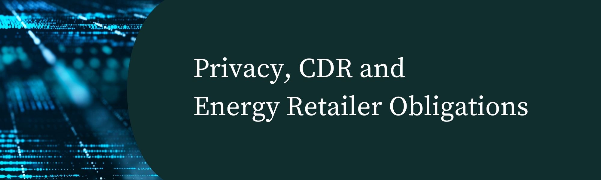 Privacy, CDR, and Energy Retailer Obligations